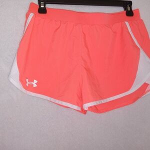 Under Armour Women's Neon Coral Running Shorts Size Small